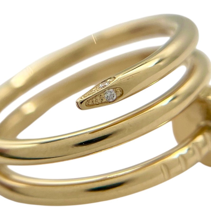 カルティエ Cartier ジュスト アン クル ダイヤ リング ダブル #49 K18YG ダイヤモンド ジュエリー