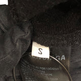 バレンシアガ BALENCIAGA バックロゴ クロップドパーカー 697949 ブラック コットン レディース パーカー