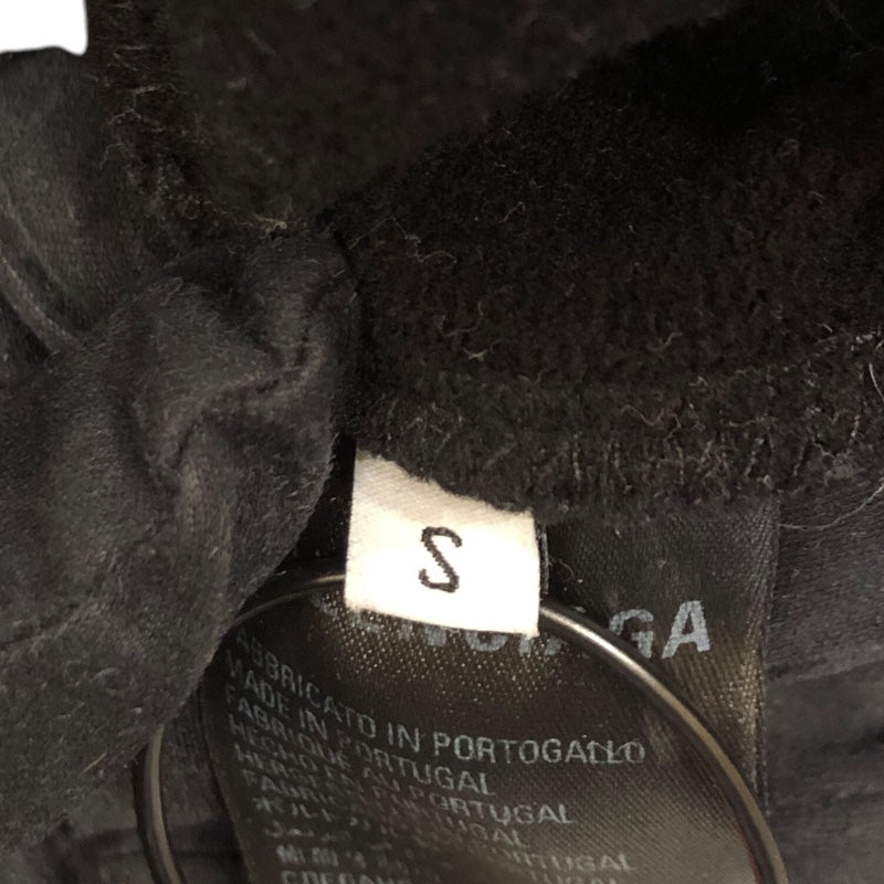 バレンシアガ BALENCIAGA バックロゴ クロップドパーカー 697949 ブラック コットン レディース パーカー