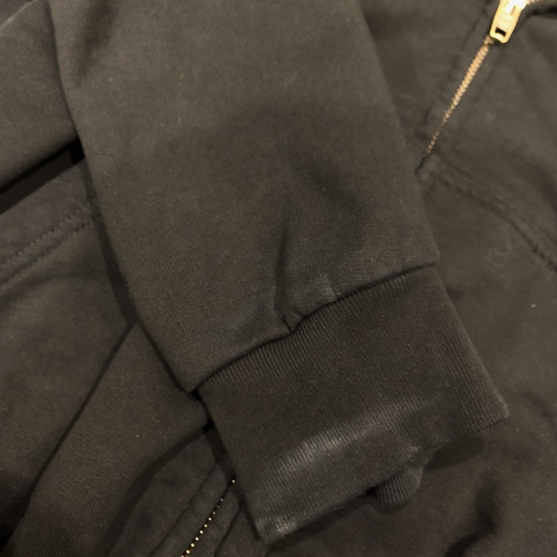 バレンシアガ BALENCIAGA バックロゴ クロップドパーカー 697949 ブラック コットン レディース パーカー