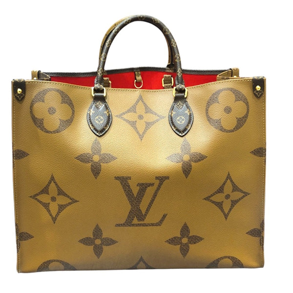 ルイ・ヴィトン LOUIS VUITTON オンザゴーGM M45320 ジャイアント・モノグラム キャンバス メンズ トートバッグ