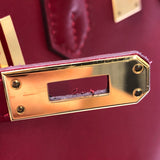 エルメス HERMES バーキン25 □R刻印 ルージュヴィフ ゴールド金具 タデラクト レディース ハンドバッグ