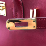 エルメス HERMES バーキン25 □R刻印 ルージュヴィフ ゴールド金具 タデラクト レディース ハンドバッグ