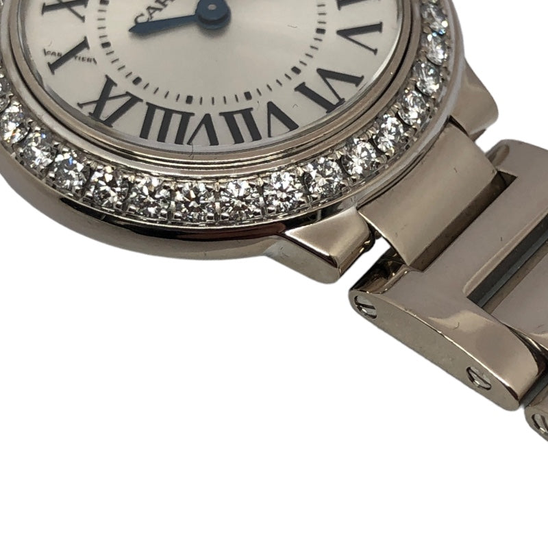 カルティエ Cartier バロンブルー ドゥ カルティエ SM WE9003Z3 シルバー K18WG クオーツ レディース 腕時計
