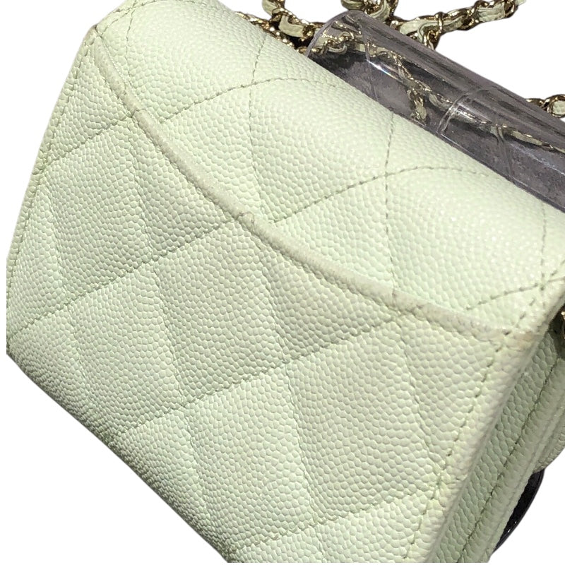 シャネル CHANEL マトラッセチェーンウォレット AP2569 ライトグリーン/ゴールド金具 キャビアスキン レディース ショルダーバッグ