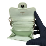 シャネル CHANEL マトラッセチェーンウォレット AP2569 ライトグリーン/ゴールド金具 キャビアスキン レディース ショルダーバッグ
