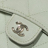 シャネル CHANEL マトラッセチェーンウォレット AP2569 ライトグリーン/ゴールド金具 キャビアスキン レディース ショルダーバッグ