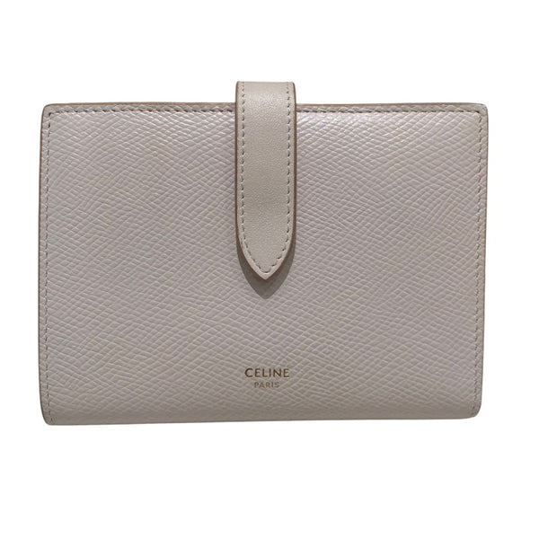 セリーヌ CELINE ピンク GD金具 レザー レディース 二つ折り財布