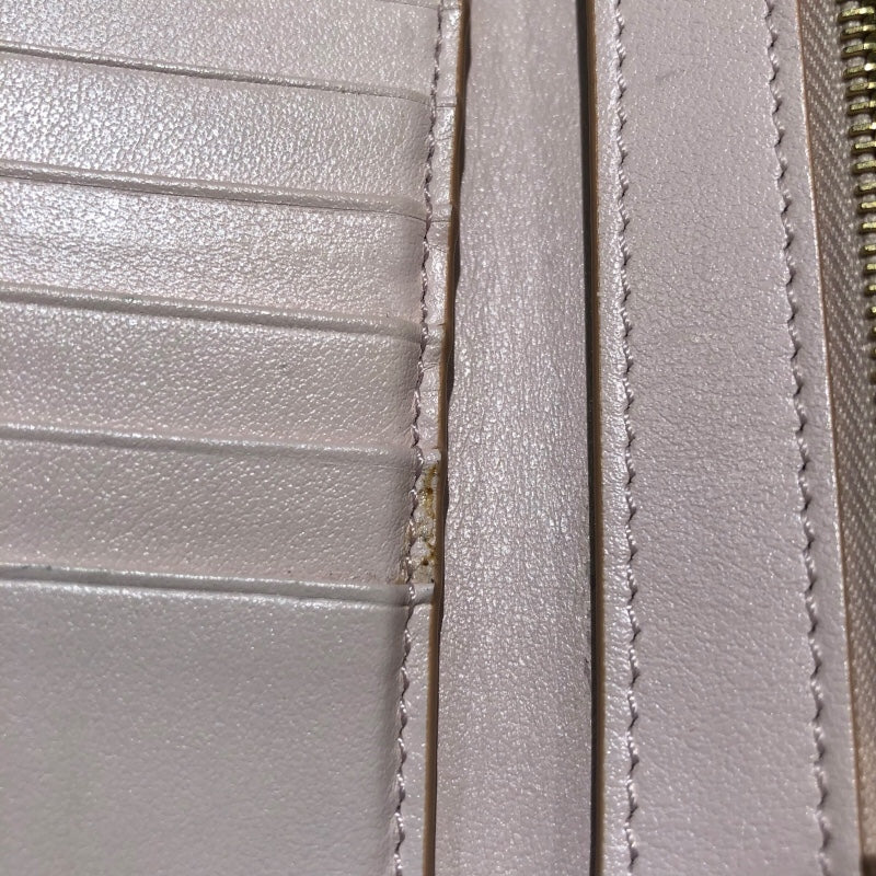 セリーヌ CELINE ピンク　GD金具 レザー レディース 二つ折り財布