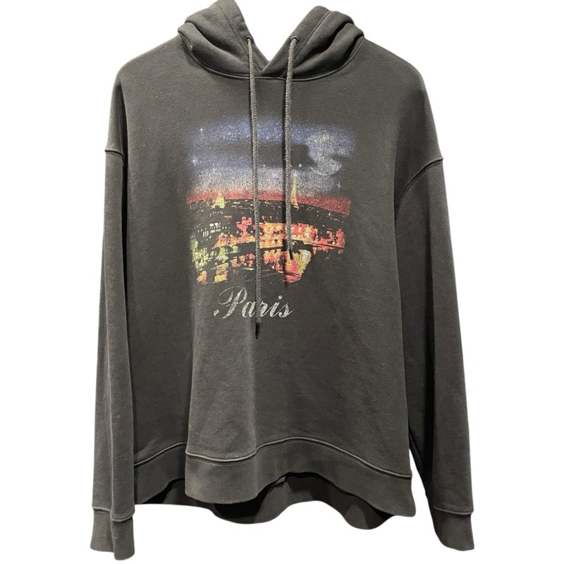 バレンシアガ BALENCIAGA Paris スウェットパーカー 460610 ブラック コットン メンズ パーカー