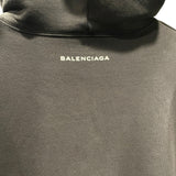 バレンシアガ BALENCIAGA Paris スウェットパーカー 460610 ブラック コットン メンズ パーカー