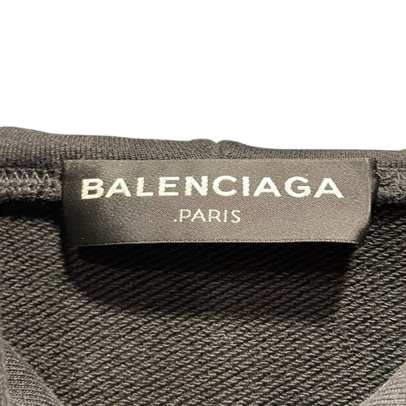 バレンシアガ BALENCIAGA Paris スウェットパーカー 460610 ブラック コットン メンズ パーカー