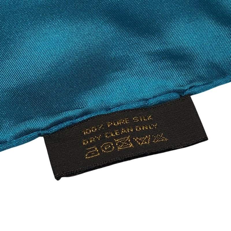 ルイ・ヴィトン LOUIS VUITTON エシャルプカプリスカーフ グリーン シルク スカーフ