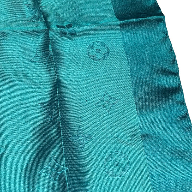 ルイ・ヴィトン LOUIS VUITTON エシャルプカプリスカーフ グリーン シルク スカーフ