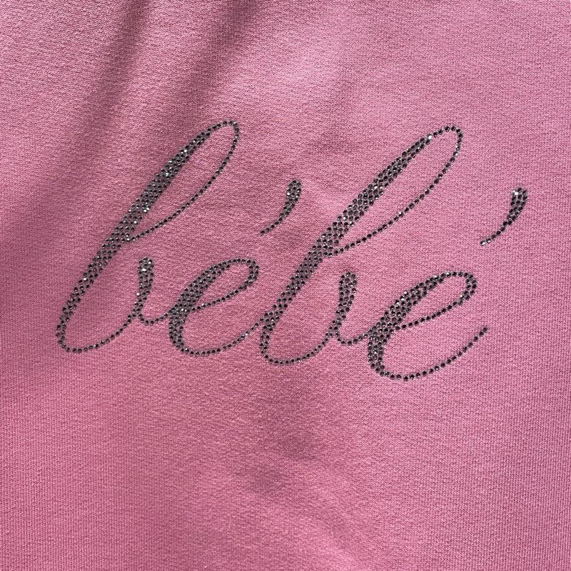 バレンシアガ BALENCIAGA ラインストーン装飾スウェットパーカー 578135 ピンク コットン メンズ パーカー