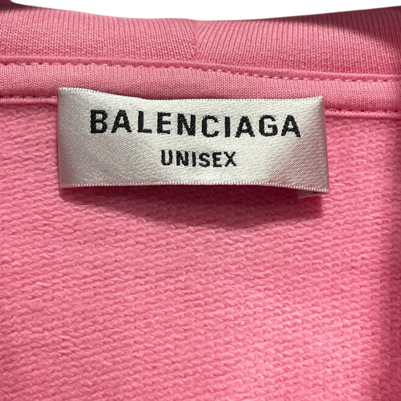 バレンシアガ BALENCIAGA ラインストーン装飾スウェットパーカー 578135 ピンク コットン メンズ パーカー
