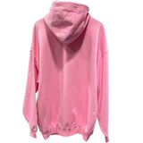 バレンシアガ BALENCIAGA ラインストーン装飾スウェットパーカー 578135 ピンク コットン メンズ パーカー