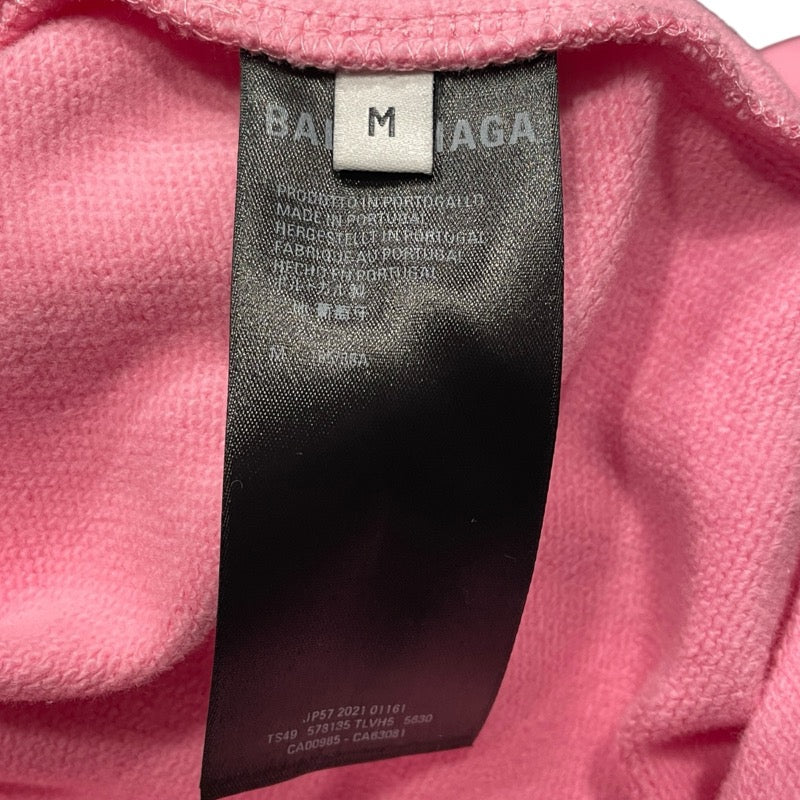 バレンシアガ BALENCIAGA ラインストーン装飾スウェットパーカー 578135 ピンク コットン メンズ パーカー