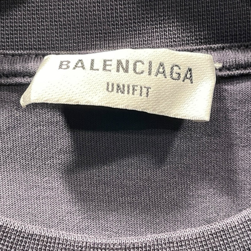 バレンシアガ BALENCIAGA カレッジロゴ半袖Tシャツ ネイビー コットン レディース 半袖Ｔシャツ