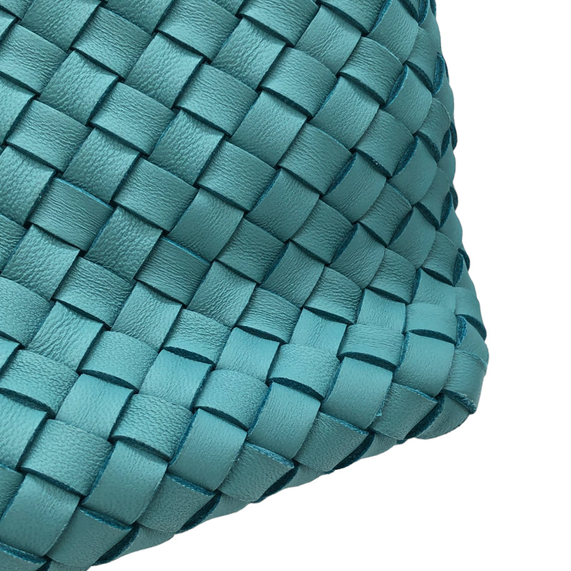 ボッテガ・ヴェネタ BOTTEGA VENETA スモールカバ ライトブルー ラムスキン レディース ハンドバッグ