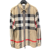 バーバリー BURBERRY チェック柄ジップシャツジャケット ベージュ ウール メンズ その他アウター