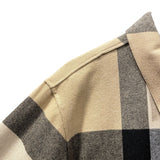 バーバリー BURBERRY チェック柄ジップシャツジャケット ベージュ ウール メンズ その他アウター