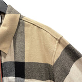 バーバリー BURBERRY チェック柄ジップシャツジャケット ベージュ ウール メンズ その他アウター