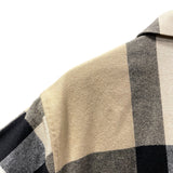 バーバリー BURBERRY チェック柄ジップシャツジャケット ベージュ ウール メンズ その他アウター