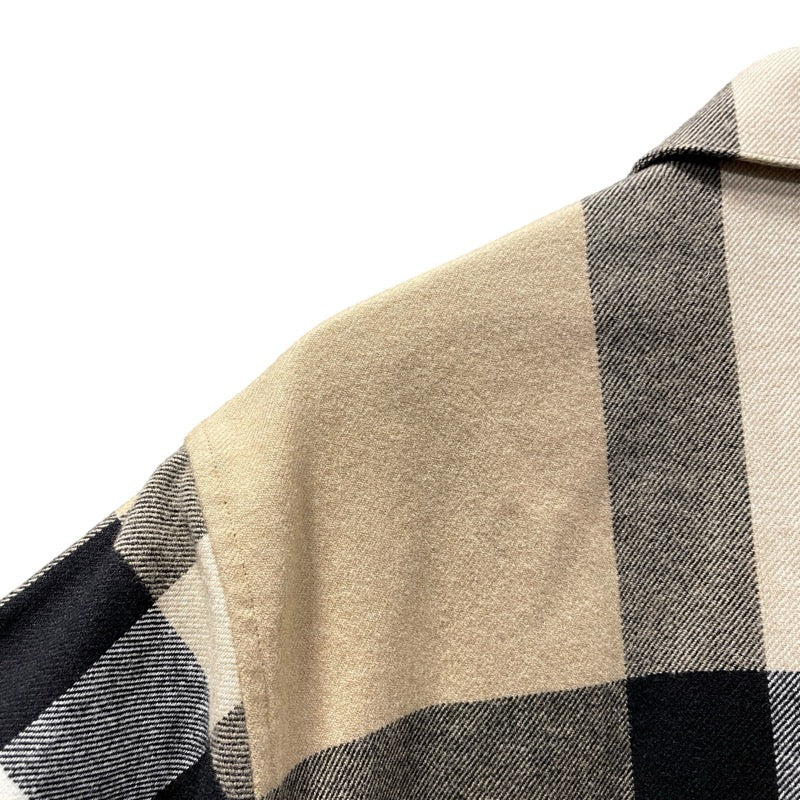 バーバリー BURBERRY チェック柄ジップシャツジャケット ベージュ ウール メンズ その他アウター
