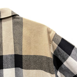 バーバリー BURBERRY チェック柄ジップシャツジャケット ベージュ ウール メンズ その他アウター