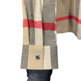 バーバリー BURBERRY チェック柄ジップシャツジャケット ベージュ ウール メンズ その他アウター