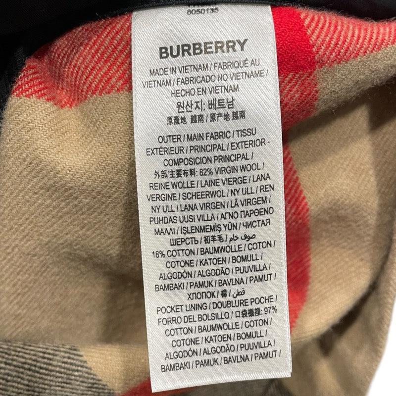 バーバリー BURBERRY チェック柄ジップシャツジャケット ベージュ ウール メンズ その他アウター
