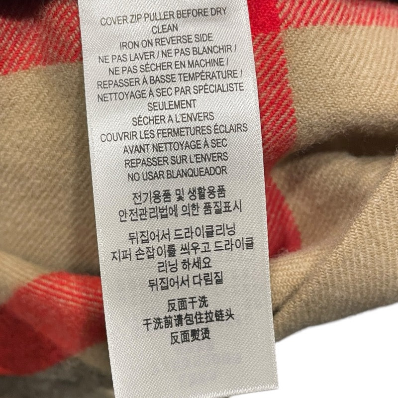 バーバリー BURBERRY チェック柄ジップシャツジャケット ベージュ ウール メンズ その他アウター