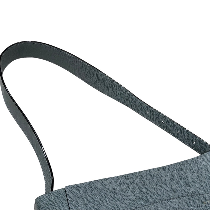 ヴァレクストラ VALEXTRA バケットバッグスモール ブルー　ゴールド金具 レザー レディース ハンドバッグ