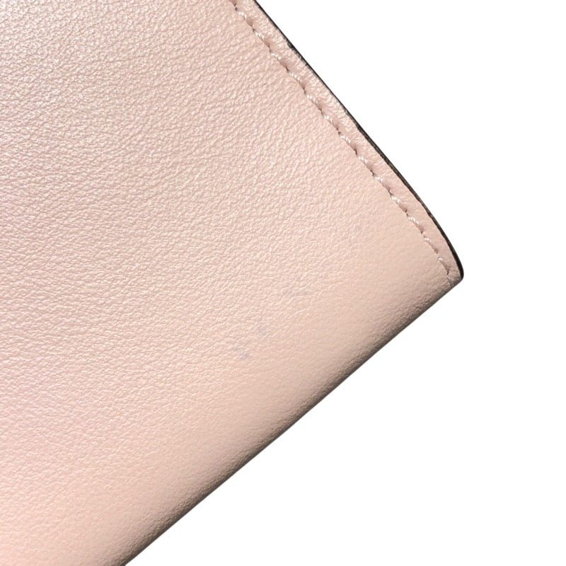 フェンディ FENDI マイクロトリフォールドウォレット 8M0415 ピンク レザー レディース 二つ折り財布