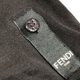 フェンディ FENDI FFボックスロゴ刺繍Tシャツ FY0894 ブラック コットン メンズ 半袖Ｔシャツ