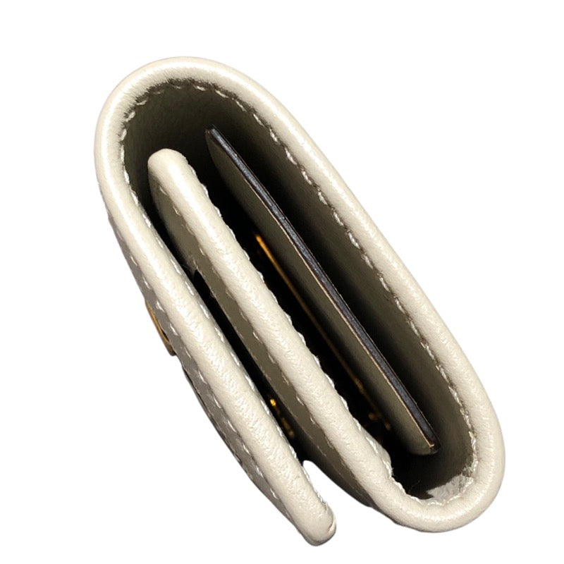 グッチ GUCCI バンブー6連キーケース 658636 アイボリー レザー レディース キーケース