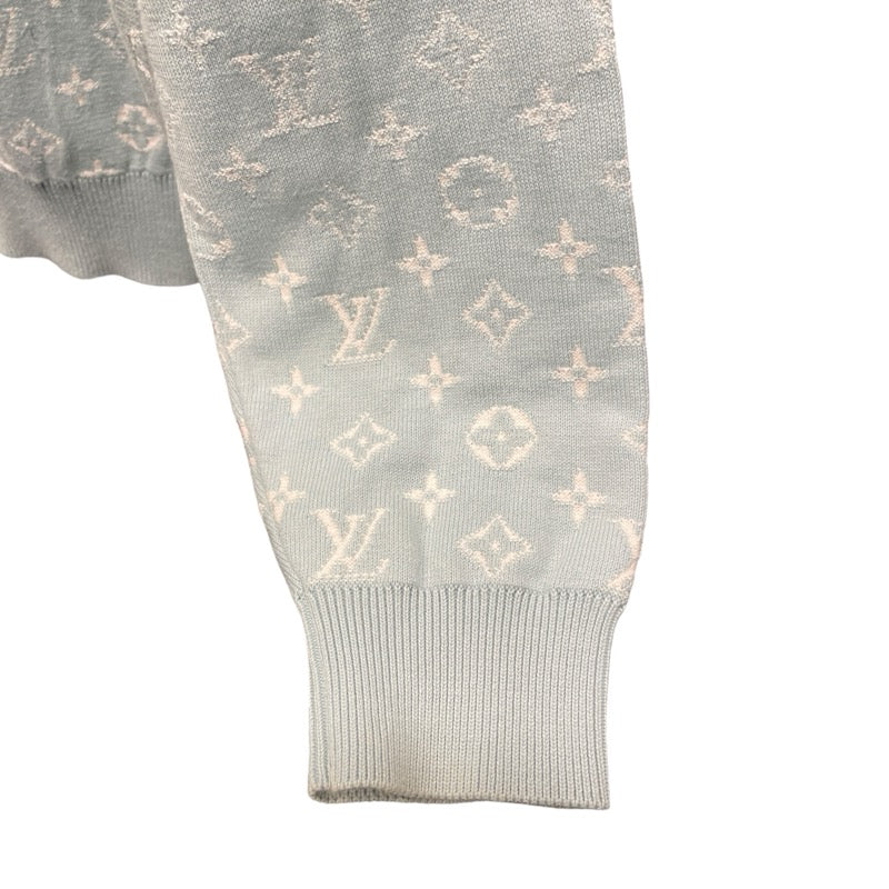 ルイ・ヴィトン LOUIS VUITTON モノグラムグラディエントニットパーカー HNN45W ブルー コットン メンズ パーカー