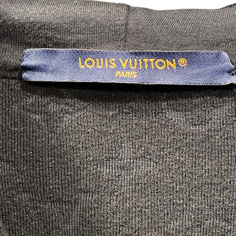 ルイ・ヴィトン LOUIS VUITTON モノグラム総柄テリーコットンジップアップパーカー HPY41W ブラック コットン メンズ パーカー