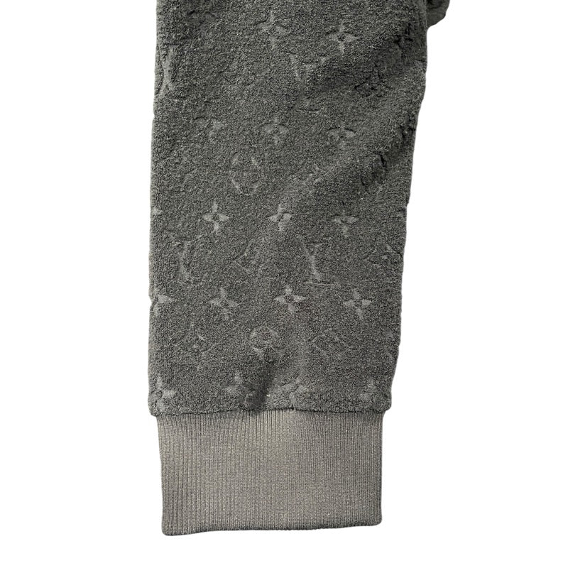 ルイ・ヴィトン LOUIS VUITTON モノグラム総柄テリーコットンジップアップパーカー HPY41W ブラック コットン メンズ パーカー