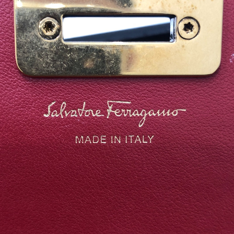 サルヴァトーレ・フェラガモ Salvatore Ferragamo ガンチーニロングウォレット 22D877 ベージュ コーティングキャンバス レディース 長財布