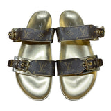 ルイ・ヴィトン LOUIS VUITTON ボンディアラインフラット MA0138 ゴールド PVC メンズ サンダル