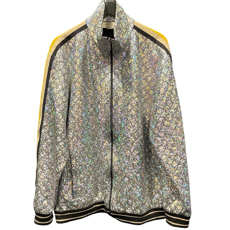グッチ GUCCI GG総柄メタリックブルゾン シルバー ナイロン メンズ ブルゾン