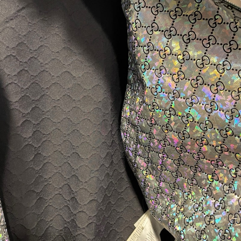 グッチ GUCCI GG総柄メタリックブルゾン シルバー ナイロン メンズ ブルゾン