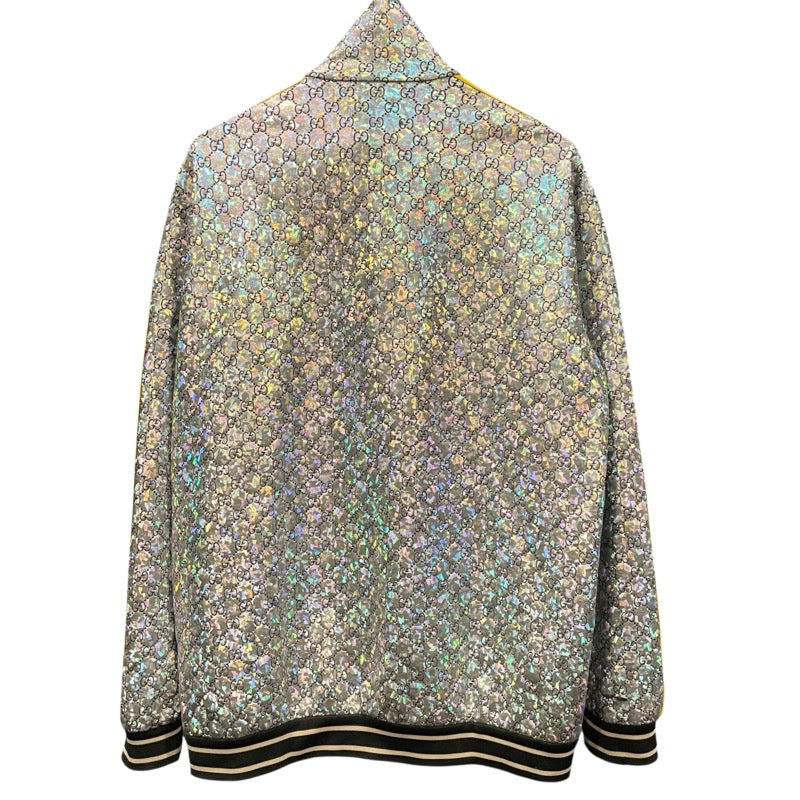グッチ GUCCI GG総柄メタリックブルゾン シルバー ナイロン メンズ ブルゾン
