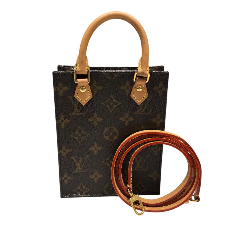 ルイ・ヴィトン LOUIS VUITTON プティットサックプラ M69442 ブラウン PVC レディース ショルダーバッグ