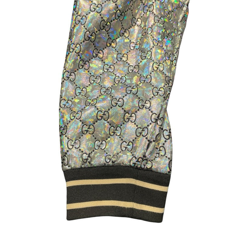 グッチ GUCCI GG総柄メタリックブルゾン シルバー ナイロン メンズ ブルゾン