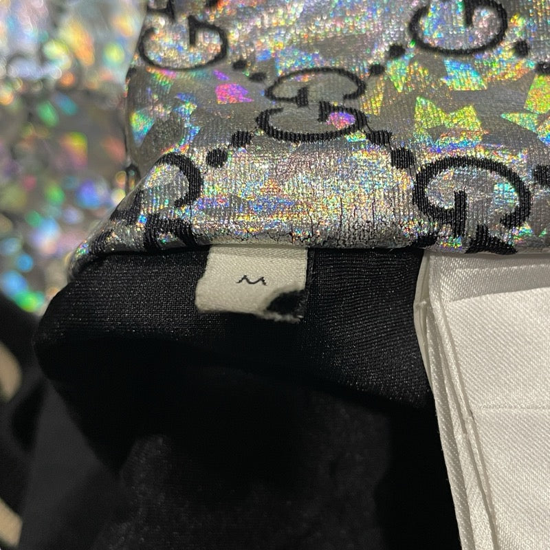 グッチ GUCCI GG総柄メタリックブルゾン シルバー ナイロン メンズ ブルゾン