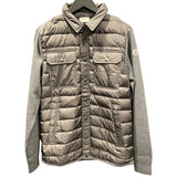 モンクレール MONCLER ニット切替ダウンジャケット グレー ウール メンズ ダウンジャケット