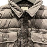 モンクレール MONCLER ニット切替ダウンジャケット グレー ウール メンズ ダウンジャケット